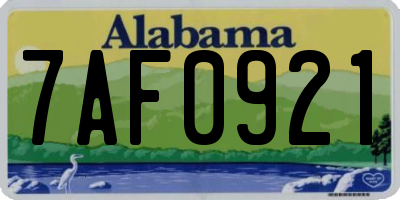 AL license plate 7AF0921
