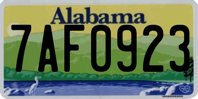 AL license plate 7AF0923