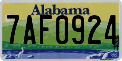 AL license plate 7AF0924