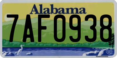 AL license plate 7AF0938