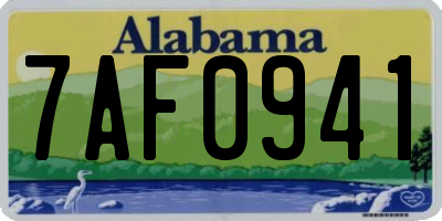 AL license plate 7AF0941
