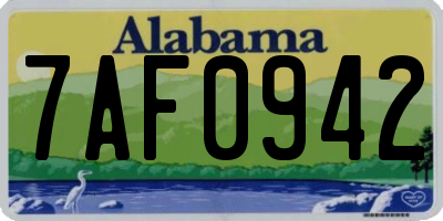 AL license plate 7AF0942