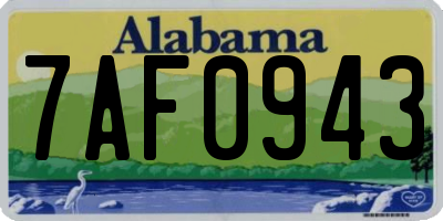 AL license plate 7AF0943