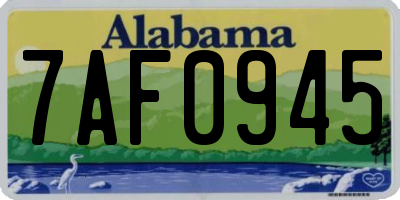 AL license plate 7AF0945