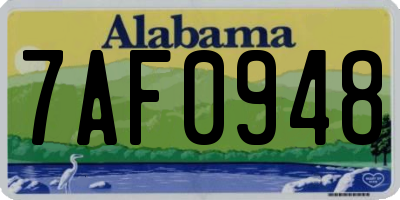 AL license plate 7AF0948