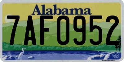 AL license plate 7AF0952