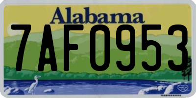 AL license plate 7AF0953