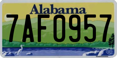 AL license plate 7AF0957
