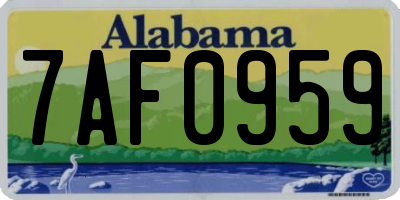 AL license plate 7AF0959