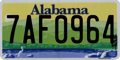 AL license plate 7AF0964