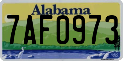 AL license plate 7AF0973