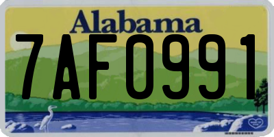 AL license plate 7AF0991