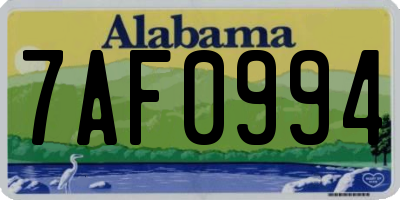 AL license plate 7AF0994