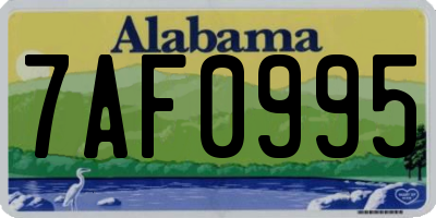 AL license plate 7AF0995