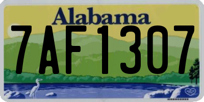 AL license plate 7AF1307