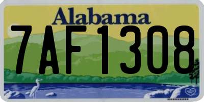AL license plate 7AF1308