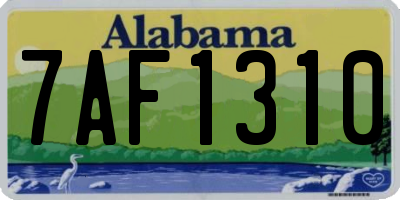 AL license plate 7AF1310