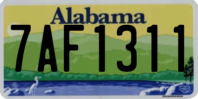 AL license plate 7AF1311