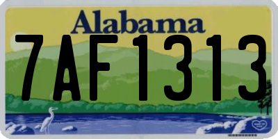 AL license plate 7AF1313