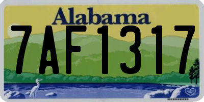 AL license plate 7AF1317