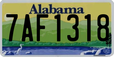 AL license plate 7AF1318