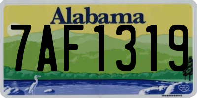 AL license plate 7AF1319