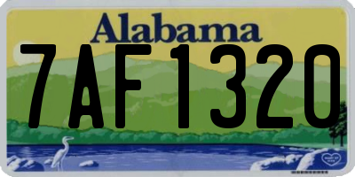 AL license plate 7AF1320