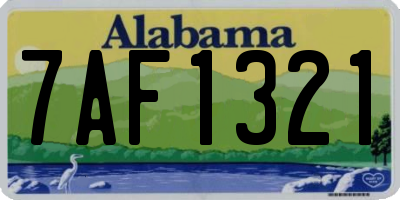 AL license plate 7AF1321