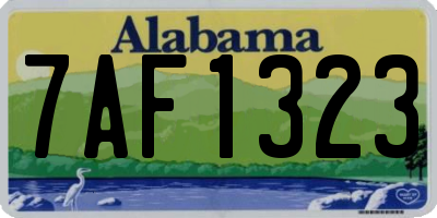 AL license plate 7AF1323