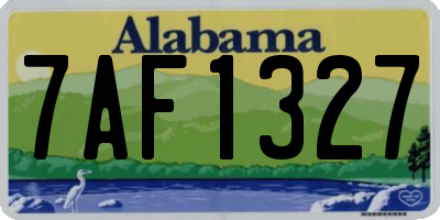 AL license plate 7AF1327