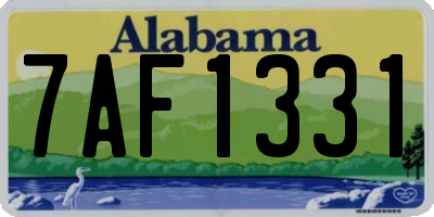 AL license plate 7AF1331