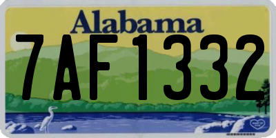 AL license plate 7AF1332