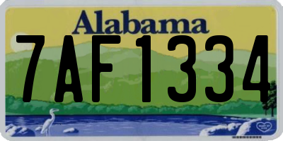 AL license plate 7AF1334