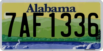 AL license plate 7AF1336