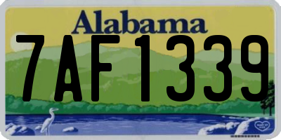 AL license plate 7AF1339