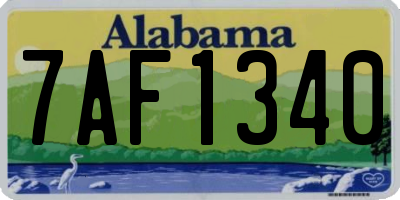 AL license plate 7AF1340