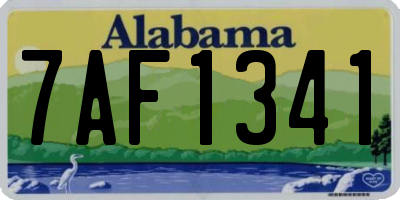 AL license plate 7AF1341