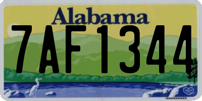 AL license plate 7AF1344