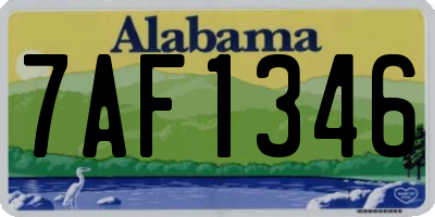 AL license plate 7AF1346