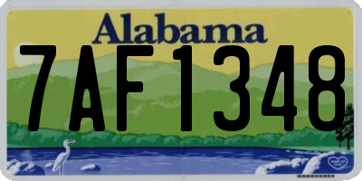 AL license plate 7AF1348