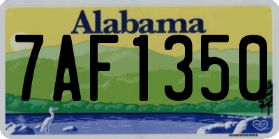 AL license plate 7AF1350