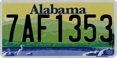 AL license plate 7AF1353