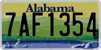 AL license plate 7AF1354