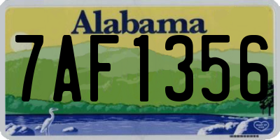 AL license plate 7AF1356