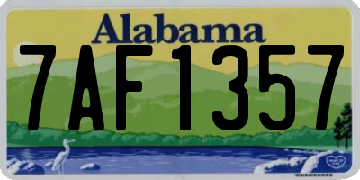 AL license plate 7AF1357