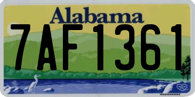 AL license plate 7AF1361