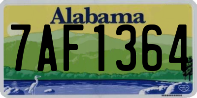 AL license plate 7AF1364