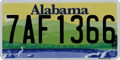 AL license plate 7AF1366