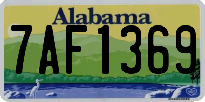 AL license plate 7AF1369