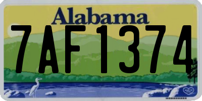AL license plate 7AF1374